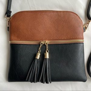 Brown and Black Crossbody Bag